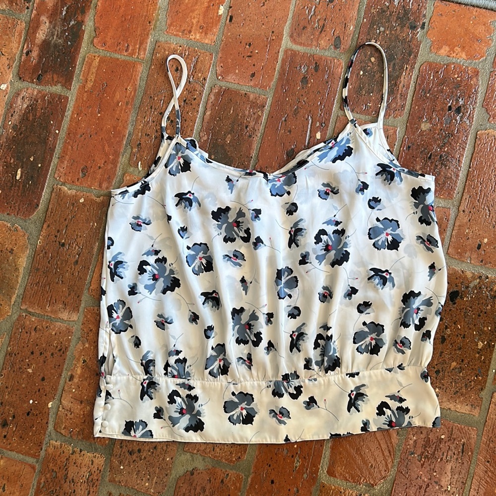 LC Lauren Conrad Sleeveless Floral Banded Top szL - Picture 9 of 12